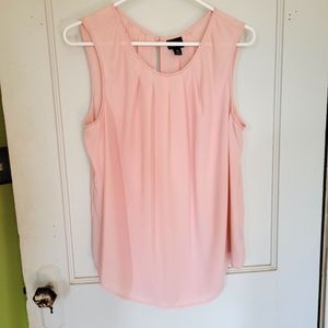 Worthington Round Neck Sleeveless Top. Pink. XL.